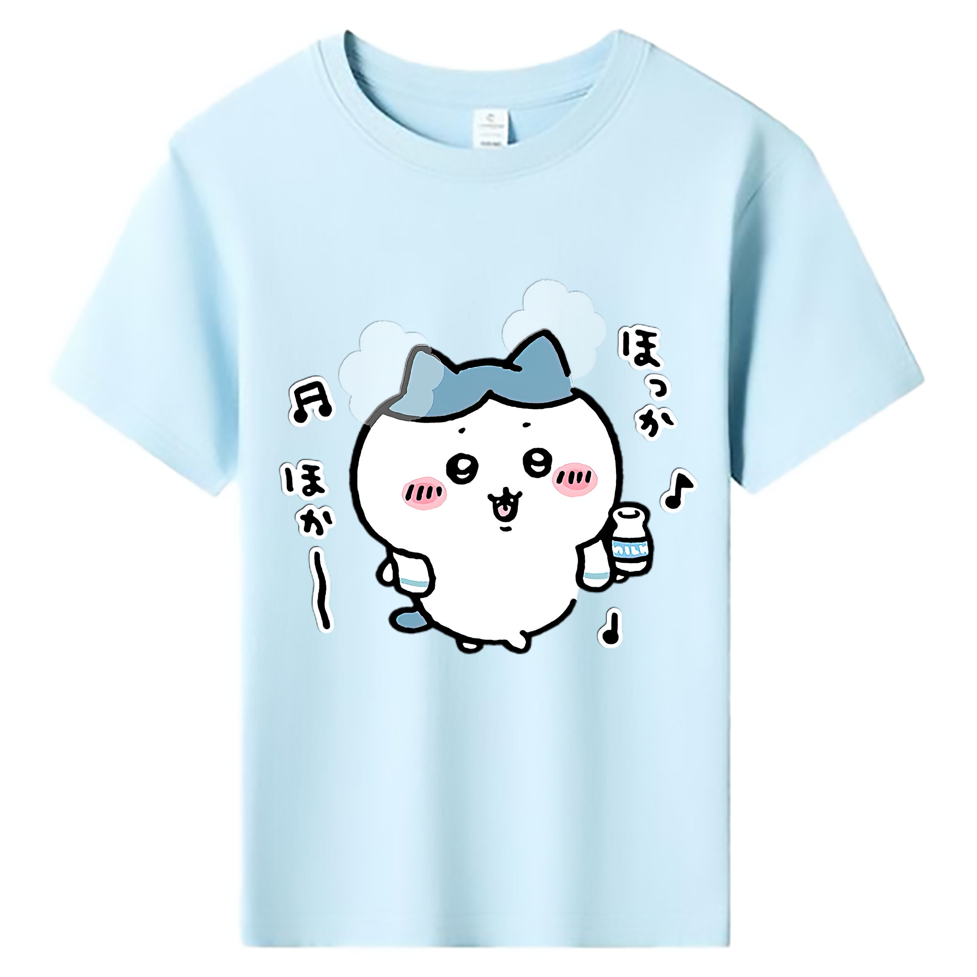 （画像用） ちいかわ ハチワレ Chii-kawa hachiware 綿100％キッズTシャツ（フロントプリント）